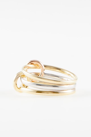 Bague Meteor 
Or jaune, or blanc et or rose