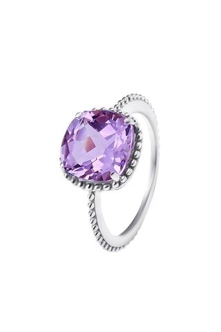 Bague Argent et améthyste