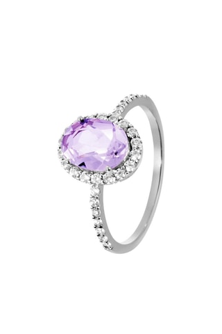Bague Argent et améthyste