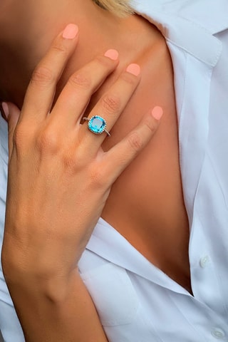 Bague Argent et topaze
