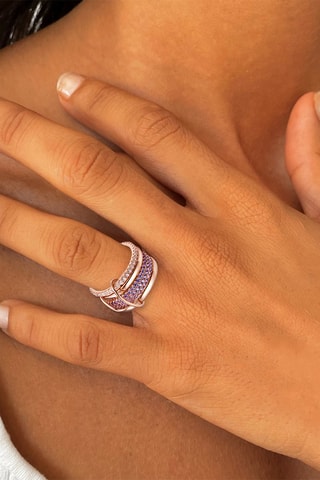 Bague - Argent plaqué or rose