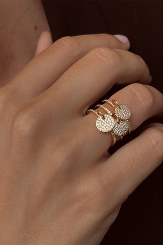 Bague - Argent plaqué or jaune