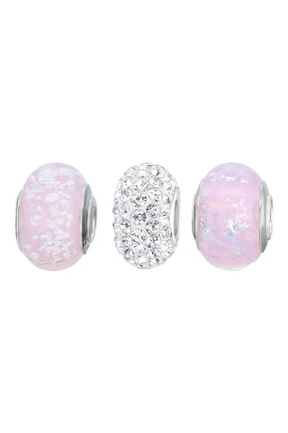 3 beads Argent et verre de Murano
