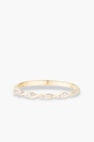 Alliance Eternelle torsade - Or jaune et diamants