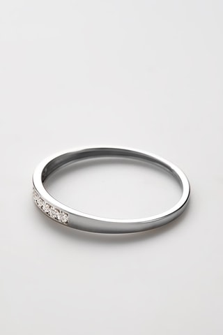 Alliance Romantic love Or blanc et diamants