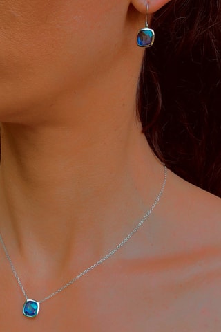 Collier   Argent et tanzanite
