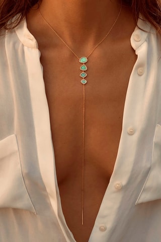 Collier Argent et opales