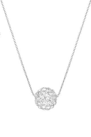 Collier Bulle de Crystal Or blanc