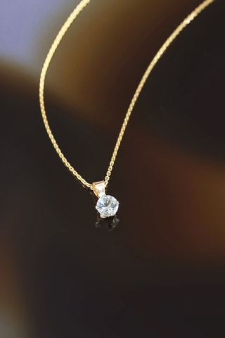 Pendentif Puce Or jaune et topaze