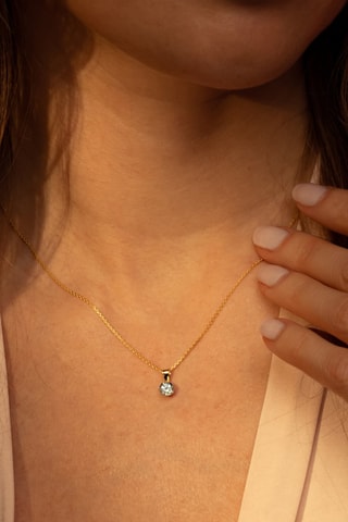 Pendentif Puce Or jaune et topaze