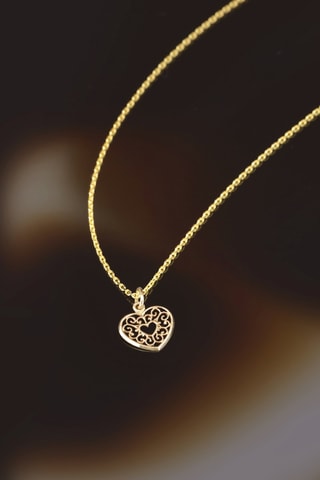 Pendentif Coeurs arabesque Or jaune
