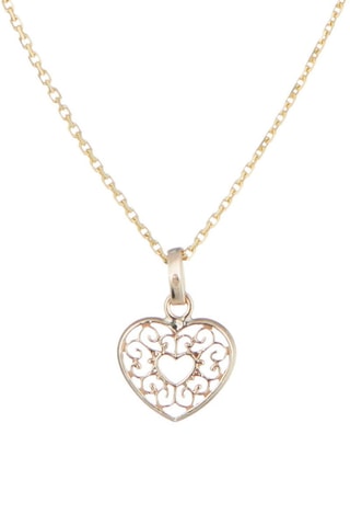 Pendentif Coeurs arabesque Or jaune