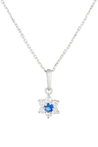 Pendentif Le Messager bleu Or Blanc