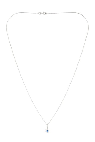Pendentif Le Messager bleu Or Blanc
