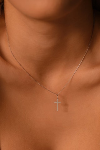 Pendentif Croix Croyance  Or blanc
