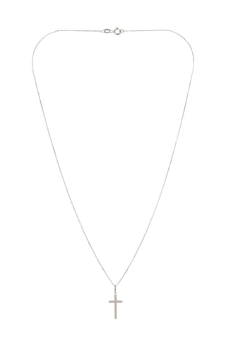 Pendentif Croix Croyance  Or blanc