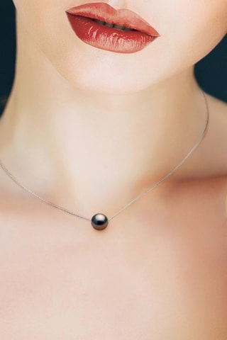 Collier Argent et perle de culture de Tahiti