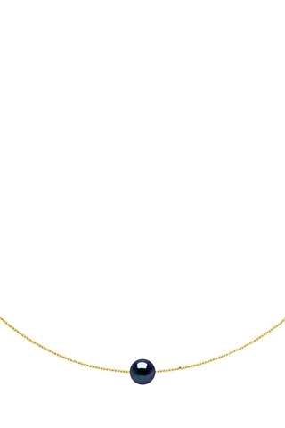Collier - Argent plaqué or jaune et perle d'eau douce
