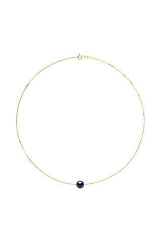 Collier - Argent plaqué or jaune et perle d'eau douce