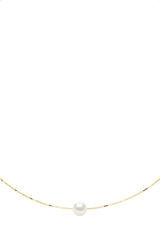 Collier - Argent plaqué or jaune et perle d'eau douce