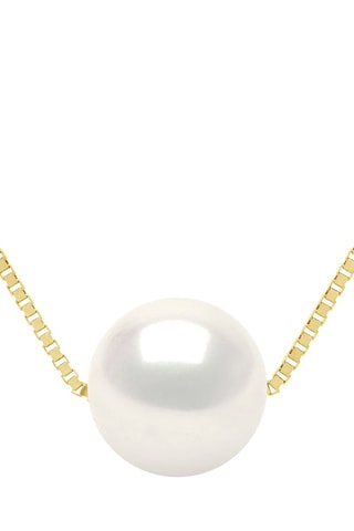 Collier - Argent plaqué or jaune et perle d'eau douce