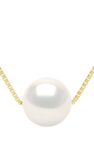 Collier - Argent plaqué or jaune et perle d'eau douce