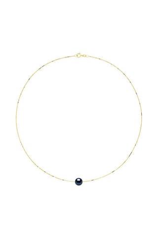 Collier - Argent plaqué or jaune et perle d'eau douce