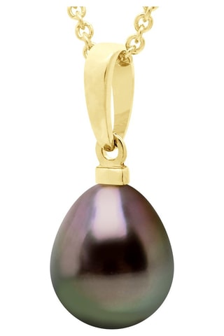Collier - Argent plaqué or jaune et perle d'eau douce