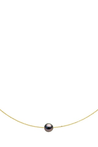 Collier - Argent plaqué or jaune et perle d'eau douce