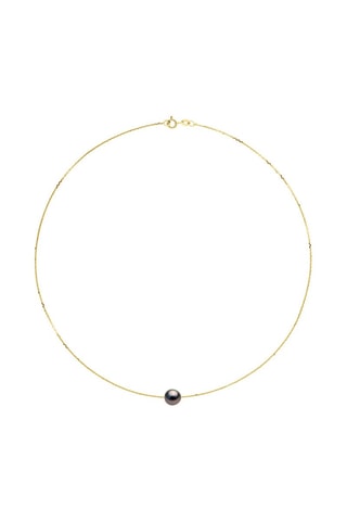 Collier - Argent plaqué or jaune et perle d'eau douce