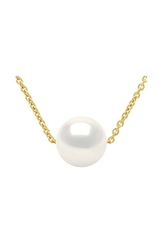 Collier - Argent plaqué or jaune et perle d'eau douce