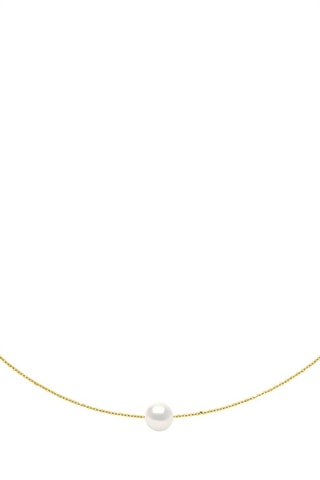 Collier - Argent plaqué or jaune et perle d'eau douce