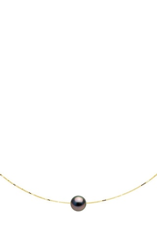 Collier - Argent plaqué or jaune et perle d'eau douce