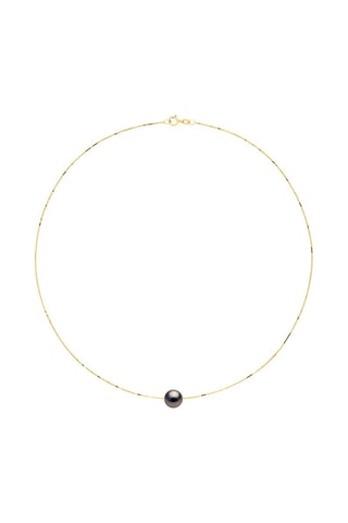 Collier - Argent plaqué or jaune et perle d'eau douce