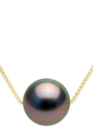 Collier - Argent plaqué or jaune et perle d'eau douce