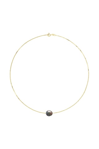 Collier - Argent plaqué or jaune et perle d'eau douce