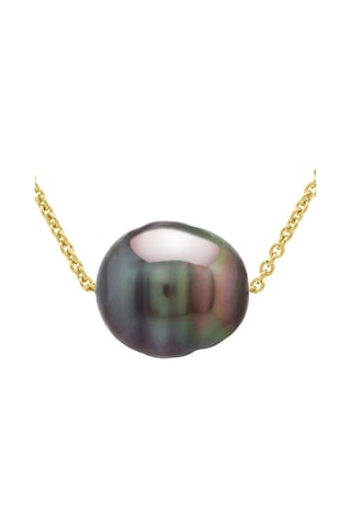 Collier - Argent plaqué or jaune et perle d'eau douce