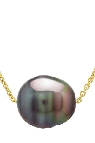 Collier - Argent plaqué or jaune et perle d'eau douce