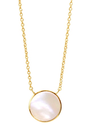 Collier Argent doré à l'or jaune et nacre