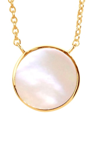 Collier Argent doré à l'or jaune et nacre