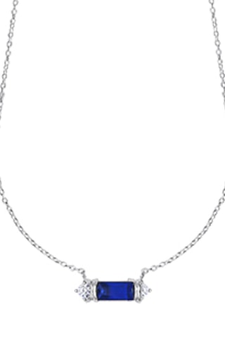 Collier Argent et saphir