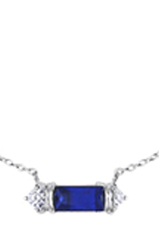 Collier Argent et saphir