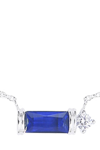 Collier Argent et saphir