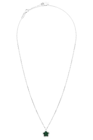 Collier - Argent et malachite