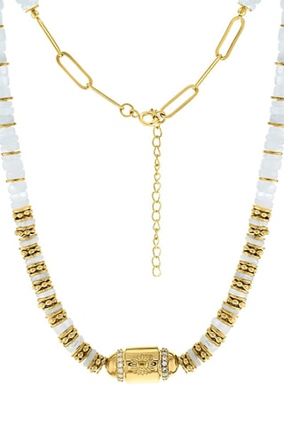 Collier - Plaqué or jaune et pierres de lune 