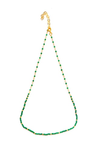 Collier doré à l'or fin jaune - Emeraude
