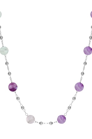 Collier - Argent et fluorites