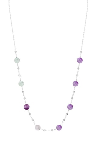 Collier - Argent et fluorites