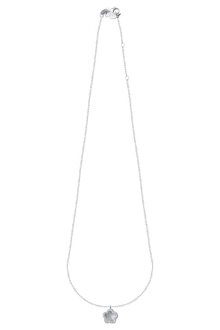 Collier Argent, nacre et zircons