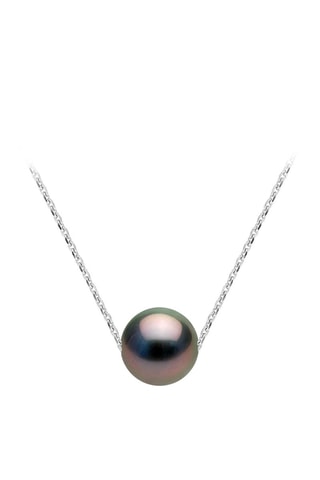 Collier - Or blanc et perle de culture de Tahiti